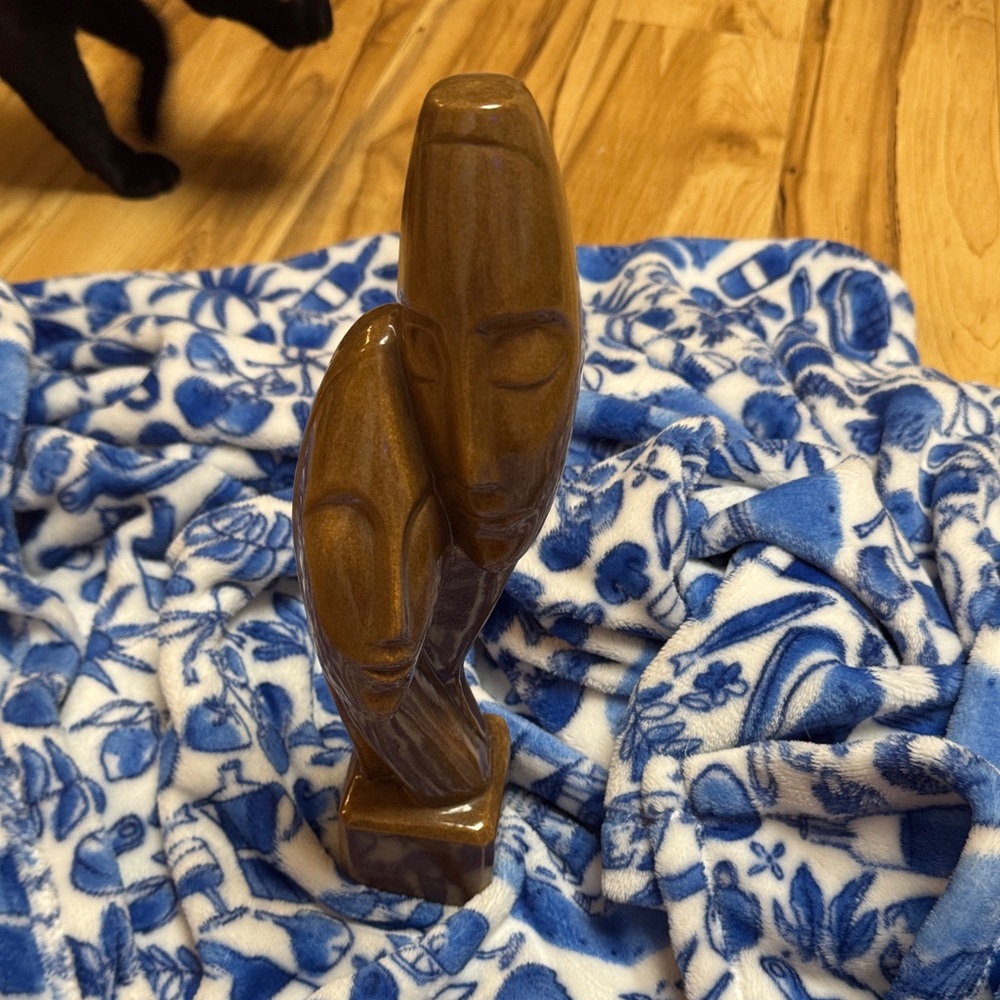 Elegant Brown Abstract Sculpture